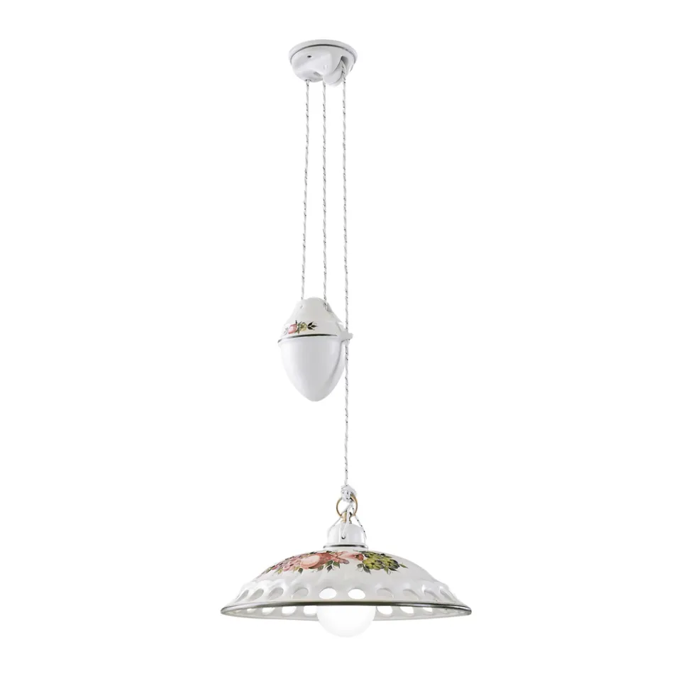 Ręcznie wykonana ceramiczna lampa wisząca w górę i w dół z Passanastri - Neapol Viadurini