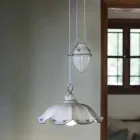 Lampa wisząca Ups and Down z ręcznie zdobionej falistej ceramiki - Belluno Viadurini