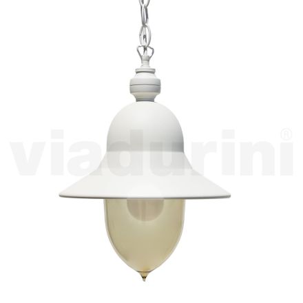 Zawieszana lampa zewnętrzna w stylu vintage z aluminium Made in Italy - Cassandra Viadurini