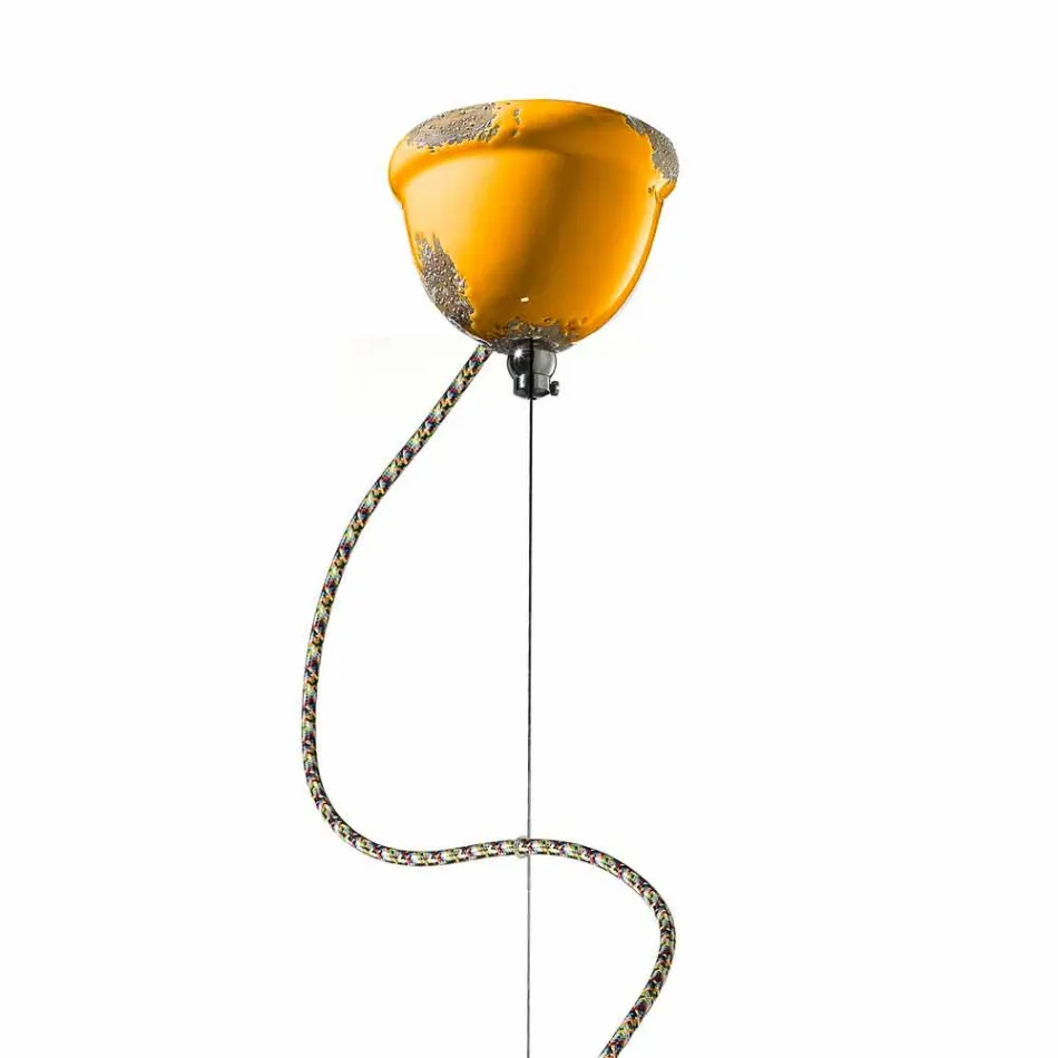 Styl retro Lampa ręcznie wisiorek Ferroluce Viadurini