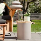 Lampa stołowa do projektowania zewnętrznego lub wewnętrznego z diodami LED, solarnymi lub E27 - Tamburostar Viadurini