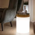 Lampa stołowa do projektowania zewnętrznego lub wewnętrznego z diodami LED, solarnymi lub E27 - Tamburostar Viadurini