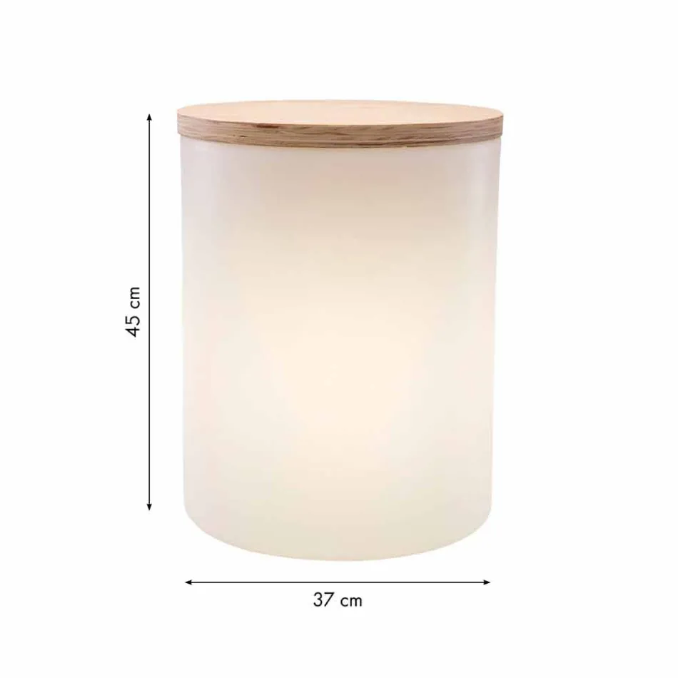 Lampa stołowa do projektowania zewnętrznego lub wewnętrznego z diodami LED, solarnymi lub E27 - Tamburostar Viadurini