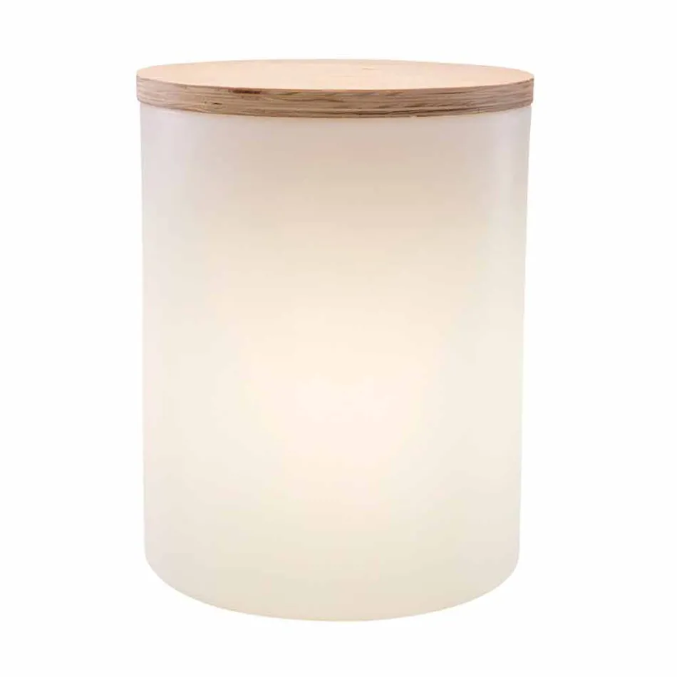 Lampa stołowa do projektowania zewnętrznego lub wewnętrznego z diodami LED, solarnymi lub E27 - Tamburostar Viadurini