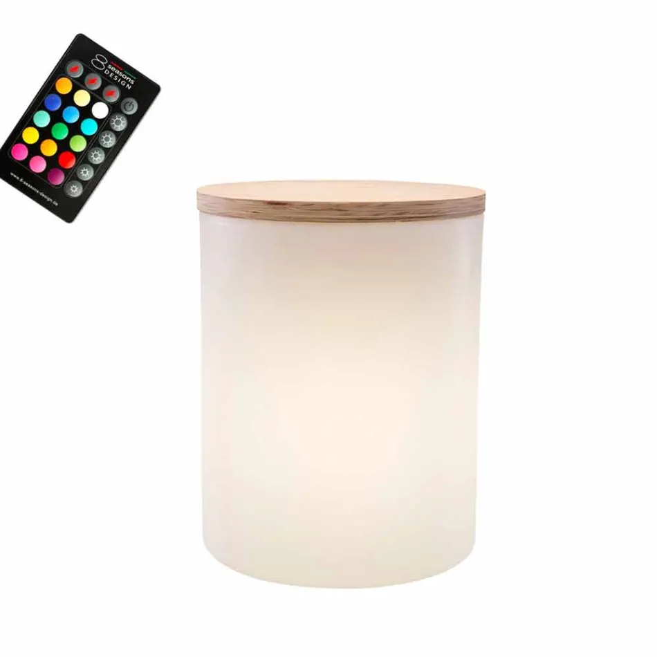 Lampa stołowa do projektowania zewnętrznego lub wewnętrznego z diodami LED, solarnymi lub E27 - Tamburostar Viadurini