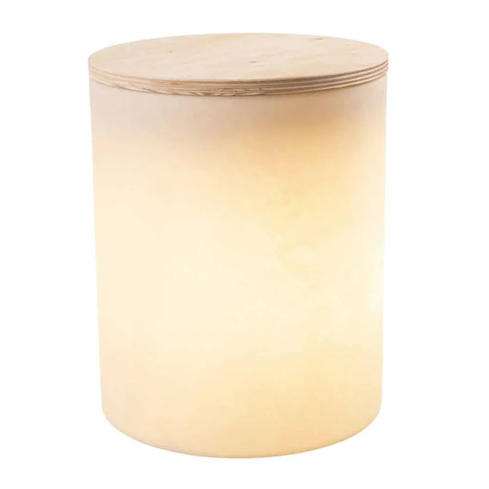 Lampa stołowa do projektowania zewnętrznego lub wewnętrznego z diodami LED, solarnymi lub E27 - Tamburostar Viadurini