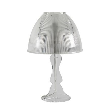 Przezroczysta akrylowa kryształowa lampa stołowa Prism Hat - Amiglia Viadurini
