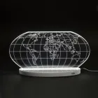 Lampa stołowa Led Planisphere z grawerowanego laserowo kryształu akrylowego - Rihanna Viadurini