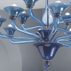 Żyrandol ze szkła weneckiego 12 lamp Made in Italy - Ismail Viadurini