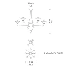 Żyrandol ze szkła weneckiego 12 lamp Made in Italy - Ismail Viadurini
