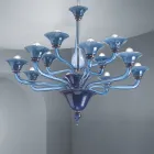 Żyrandol ze szkła weneckiego 12 lamp Made in Italy - Ismail Viadurini