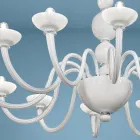Żyrandol 12 świateł ze szkła weneckiego i metalu Made in Italy - Foscarino Viadurini