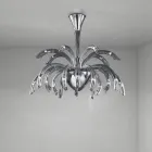 15-lampowy żyrandol ze szkła weneckiego i chromowanego metalu Made in Italy - Jason Viadurini