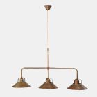Żyrandol z 3 lampkami z mosiądzu Design w stylu vintage Made in Italy - Cascina autorstwa Il Fanale Viadurini
