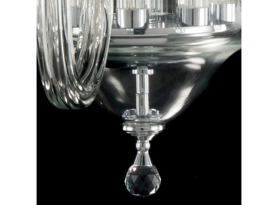 Żyrandol 8 desgin światła szkło kryształowe dekoracje z bluszczu Viadurini