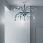 Żyrandol ze szkła weneckiego 21 świateł ręcznie robiony we Włoszech - Jason Viadurini