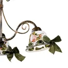 Ręcznie robiony ceramiczny żyrandol z 3 lub 5 światłami z Passanastri - Neapol Viadurini