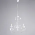Żyrandol z 5 światłami z metalu i kryształu, zapewniający efektowne oświetlenie – Perla Viadurini
