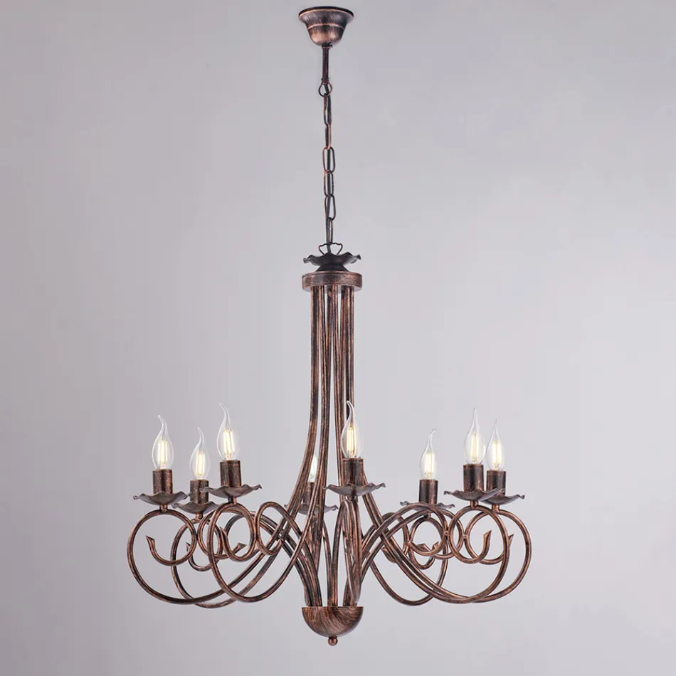 Pięciopunktowy żyrandol z metalu i szkła zapewniający zrównoważone i rozproszone światło – Laguna Viadurini