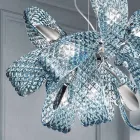 9 jasny żyrandol ze szkła weneckiego, ręcznie robiony we Włoszech - Diamonique Viadurini