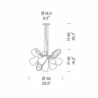 9 jasny żyrandol ze szkła weneckiego, ręcznie robiony we Włoszech - Diamonique Viadurini