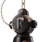 Żyrandol Dzwon rocznika ceramiki i metalu Angela Ferroluce Viadurini