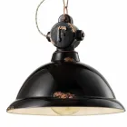 Żyrandol Dzwon rocznika ceramiki i metalu Angela Ferroluce Viadurini