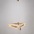 Apus Biała chromowana srebrna metalowa lampa wisząca Viadurini