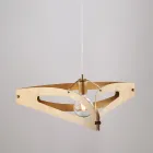 Apus Biała chromowana srebrna metalowa lampa wisząca Viadurini