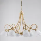 Lampa wisząca do wnętrz Cosmo Black z metalu i szkła Viadurini