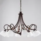 Lampa wisząca do wnętrz Cosmo Black z metalu i szkła Viadurini