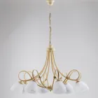 Lampa wisząca do wnętrz Cosmo Black z metalu i szkła Viadurini