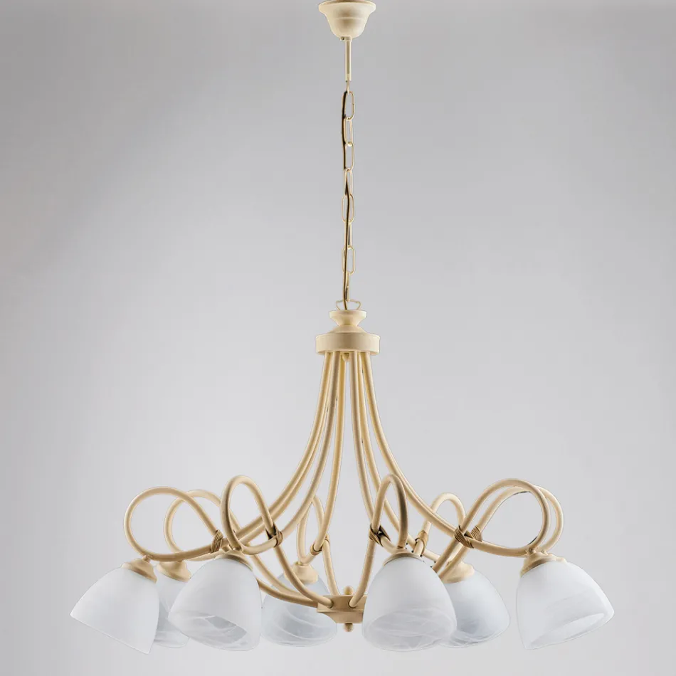 Lampa wisząca do wnętrz Cosmo Black z metalu i szkła Viadurini