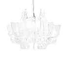 Lampa wisząca z satynowego białego pleksiglasu, wyprodukowana we Włoszech - Gea Viadurini