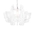 Lampa wisząca z satynowego białego pleksiglasu, wyprodukowana we Włoszech - Gea