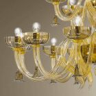 Ręcznie wykonany żyrandol 18 świateł ze szkła weneckiego, wyprodukowany we Włoszech - Regina Viadurini