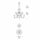 Ręcznie wykonany żyrandol 18 świateł ze szkła weneckiego, wyprodukowany we Włoszech - Regina Viadurini