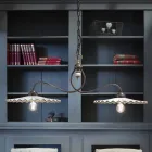 Żyrandol dwuramienny ceramiczny Ferroluce L'Aquila Viadurini