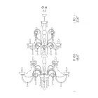 Klasyczny żyrandol 36 świateł ze szkła weneckiego Made in Italy - Florentine Viadurini