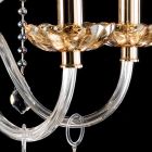 desgin klasyczne żyrandol 9 światła i szkła Sztuk CRISallo Viadurini