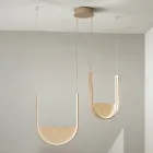 Żyrandol z 2 diodami LED z wyjmowaną wkładką ze szkła granulowanego - Catalpa Viadurini