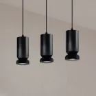 Żyrandol z 3 diodami LED z malowanego proszkowo aluminium i regulowanym kablem - Buxus Viadurini