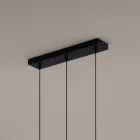 Żyrandol z 3 diodami LED z malowanego proszkowo aluminium i regulowanym kablem - Buxus Viadurini