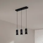 Żyrandol z 3 diodami LED z malowanego proszkowo aluminium i regulowanym kablem - Buxus Viadurini