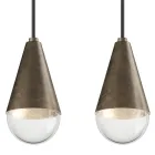 Żyrandol z 5 lampkami z żelaza i szkła Made in Italy - Cloudy Viadurini