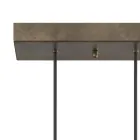 Żyrandol z 5 lampkami z żelaza i szkła Made in Italy - Cloudy Viadurini