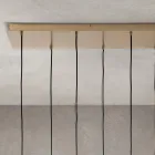 Żyrandol z 6 światłami z dmuchanego szkła w kształcie kuli Made in Italy - Prilla Viadurini