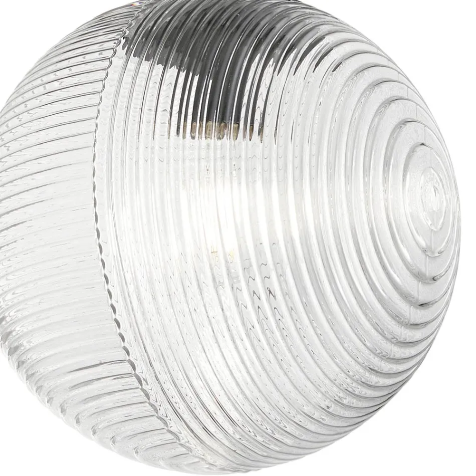 Żyrandol z 6 światłami z dmuchanego szkła w kształcie kuli Made in Italy - Prilla Viadurini