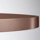 Żyrandol z korpusem szklanym i 3 aluminiowymi kółkami - Clara Viadurini