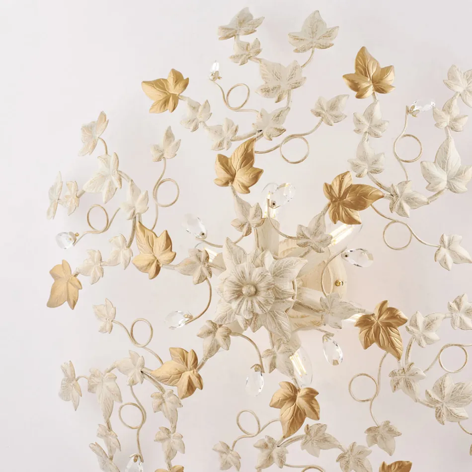 Kryształowy żyrandol wiszący, który podkreśli jasne wnętrza – Orchidea Viadurini